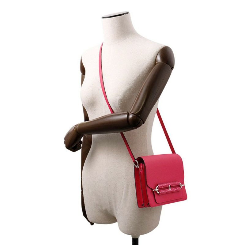 エルメス サック ロウリス ルリ ミニ タッチ ローズメキシコ/シルバー金具 エバーカラー/アリゲーターシャイン U刻印