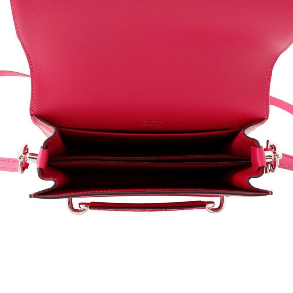 エルメス サック ロウリス ルリ ミニ タッチ ローズメキシコ/シルバー金具 エバーカラー/アリゲーターシャイン U刻印