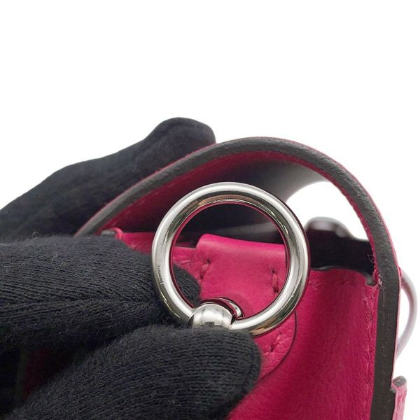 エルメス サック ロウリス ルリ ミニ タッチ ローズメキシコ/シルバー金具 エバーカラー/アリゲーターシャイン U刻印