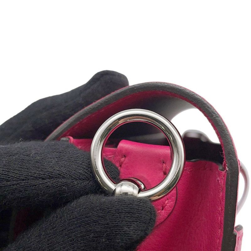 エルメス サック ロウリス ルリ ミニ タッチ ローズメキシコ/シルバー金具 エバーカラー/アリゲーターシャイン U刻印