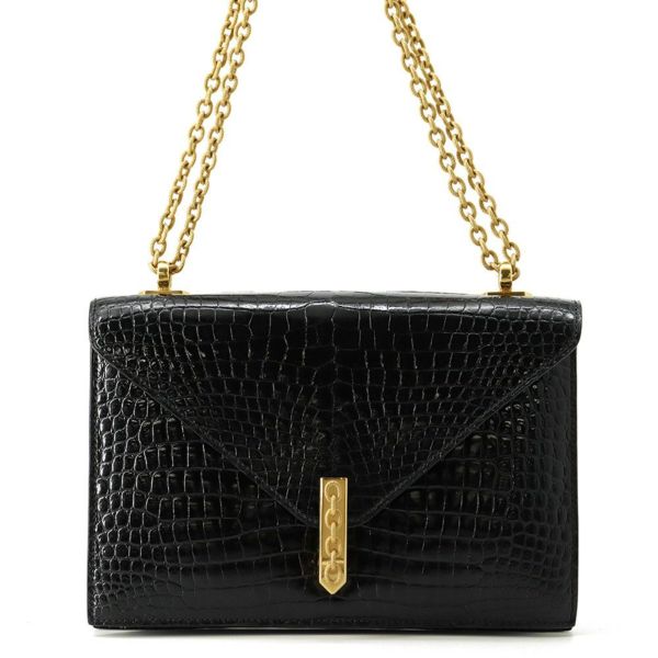 エルメス チェーンショルダーバッグ アルカザール ブラック/ゴールド金具 ポロサスシャイン 黒