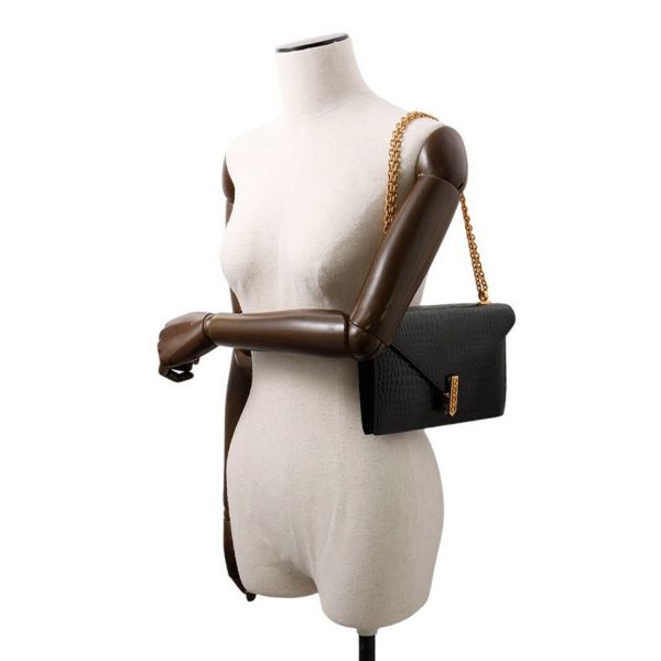 エルメス チェーンショルダーバッグ アルカザール ブラック/ゴールド金具 ポロサスシャイン 黒