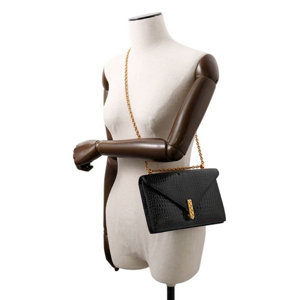 エルメス チェーンショルダーバッグ アルカザール ブラック/ゴールド金具 ポロサスシャイン 黒