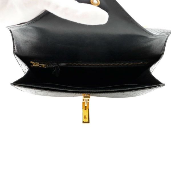 エルメス チェーンショルダーバッグ アルカザール ブラック/ゴールド金具 ポロサスシャイン 黒