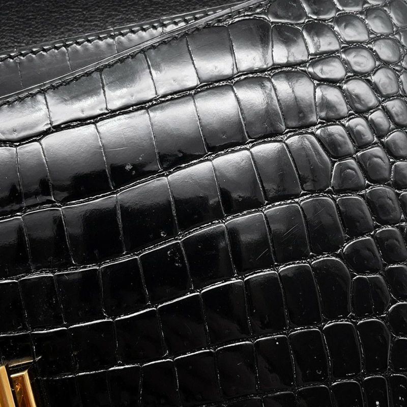 エルメス チェーンショルダーバッグ アルカザール ブラック/ゴールド金具 ポロサスシャイン 黒