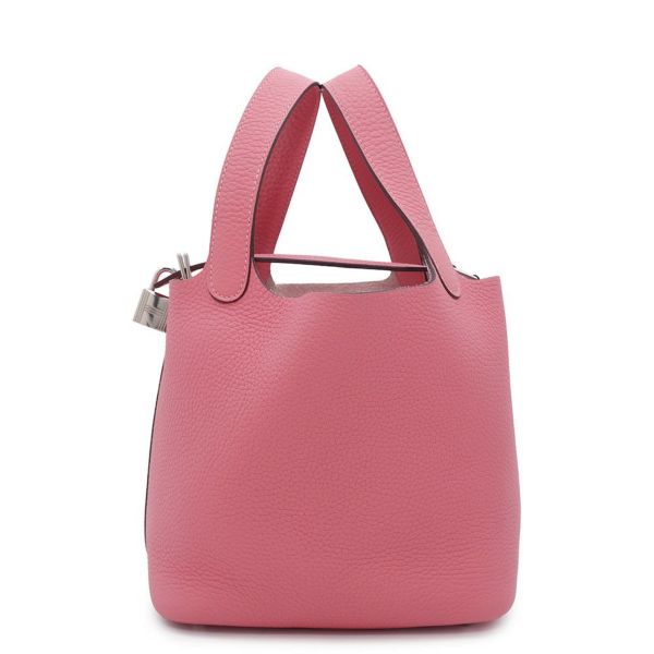 エルメス ハンドバッグ ピコタンロックPM ローズアザレ/シルバー金具 トリヨンクレマンス A刻印 HERMES トートバッグ