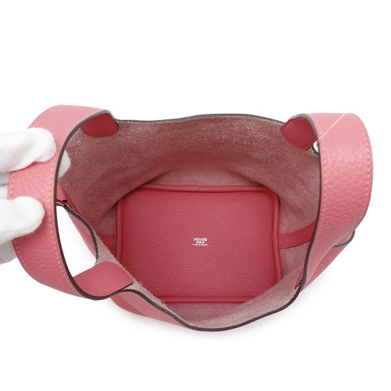 エルメス ハンドバッグ ピコタンロックPM ローズアザレ/シルバー金具 トリヨンクレマンス A刻印 HERMES トートバッグ