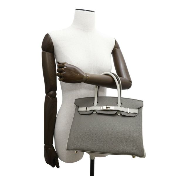 エルメス バーキン30 グリメイヤー/パールグレー/ゴールド金具 トゴ/エバーカラー W刻印 HERMES Birkin ハンドバッグ SPO