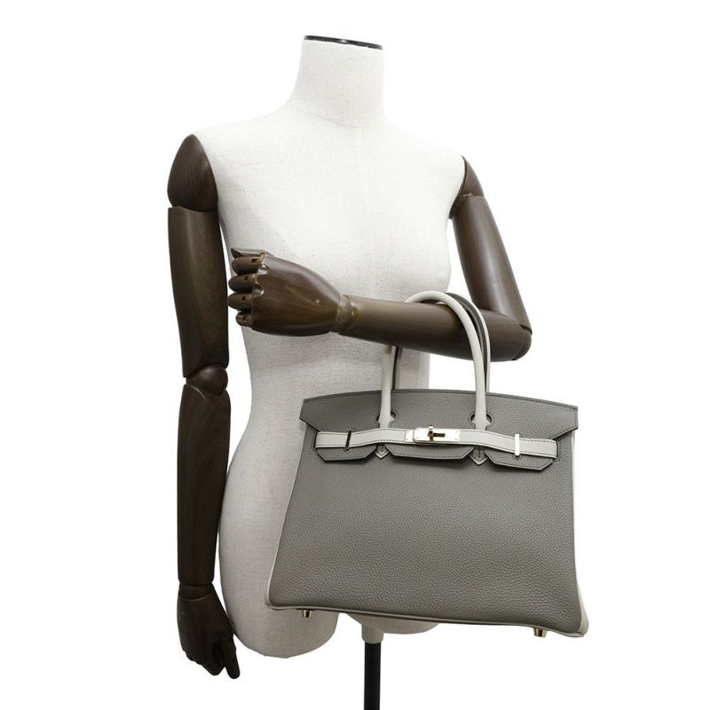 エルメス バーキン30 グリメイヤー/パールグレー/ゴールド金具 トゴ/エバーカラー W刻印 HERMES Birkin ハンドバッグ SPO