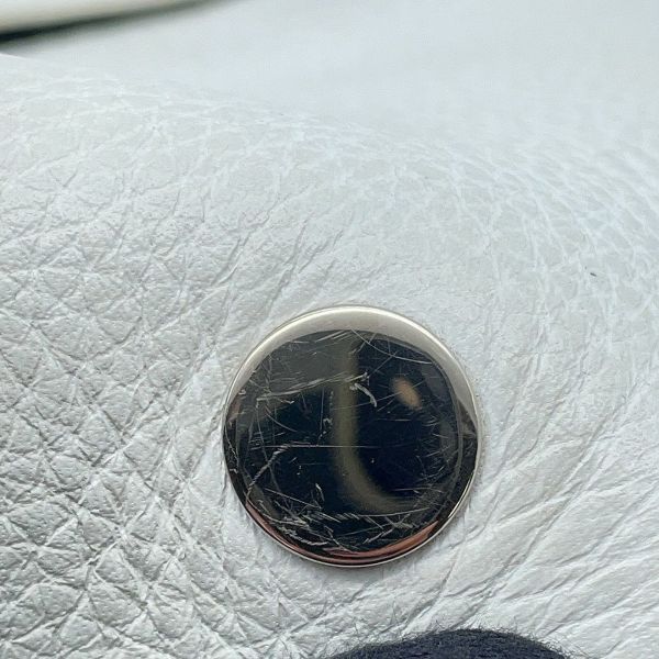 エルメス ショルダーバッグ ヴェスパPM ブラック/ホワイト/シルバー金具 トリヨンクレマンス □C刻印