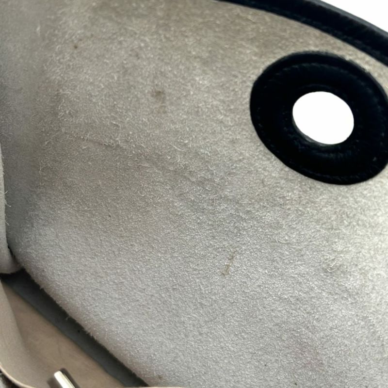 エルメス ショルダーバッグ ヴェスパPM ブラック/ホワイト/シルバー金具 トリヨンクレマンス □C刻印