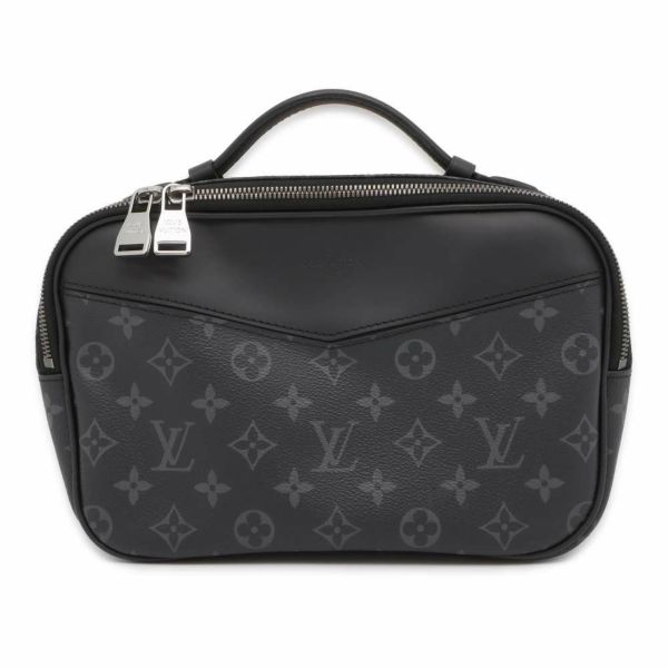 ルイヴィトン ボディバッグ モノグラム・エクリプス バムバッグ M42906 LOUIS VUITTON クラッチ ウエストポーチ 黒 ブラック