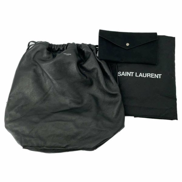 サンローランパリ トートバッグ テディ 巾着 PVC 551595 SAINT LAURENT PARIS 黒