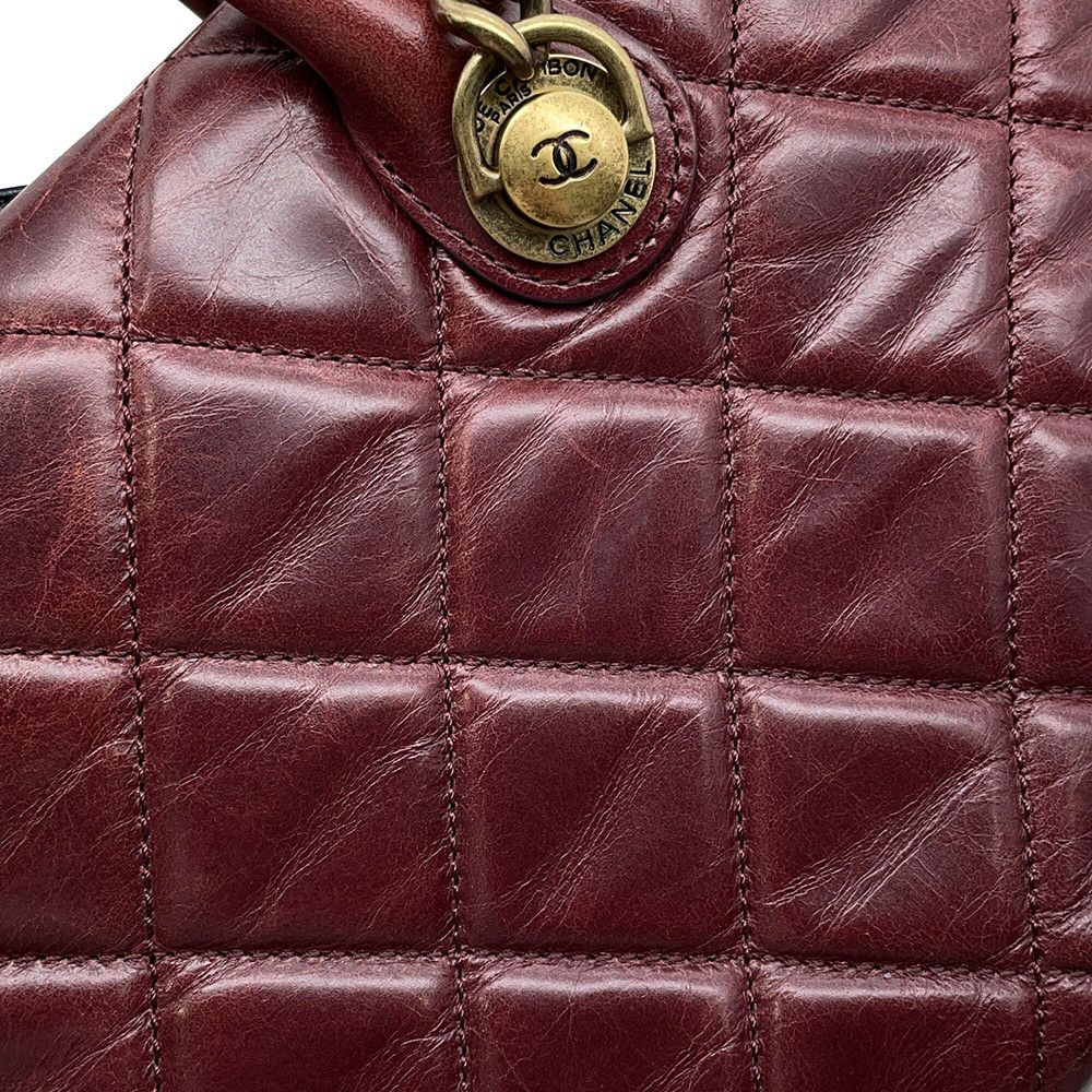 シャネル ハンドバッグ マトラッセ ココマーク レザー CHANEL ボーリングバッグ ショルダーバッグ