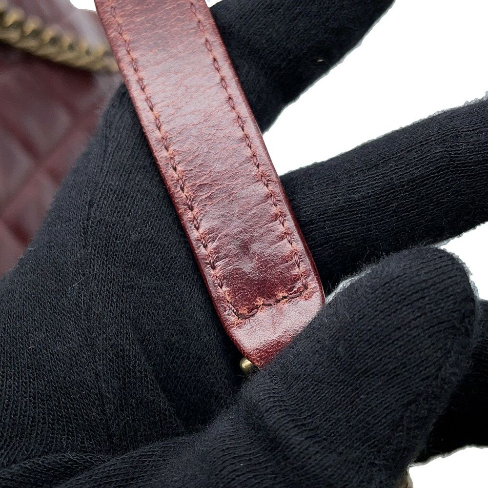 シャネル ハンドバッグ マトラッセ ココマーク レザー CHANEL ボーリングバッグ ショルダーバッグ