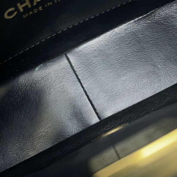 シャネル チェーンショルダーバッグ マトラッセ ココマーク ラインストーン パール ラムスキン AS3731 CHANEL 黒