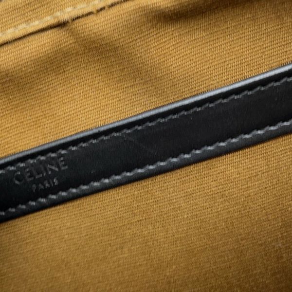 セリーヌ ショルダーバッグ トリオンフ ホリゾンタル ミディアム メッセンジャーバッグ PVC/レザー 194502CIM.38NO CELINE 黒