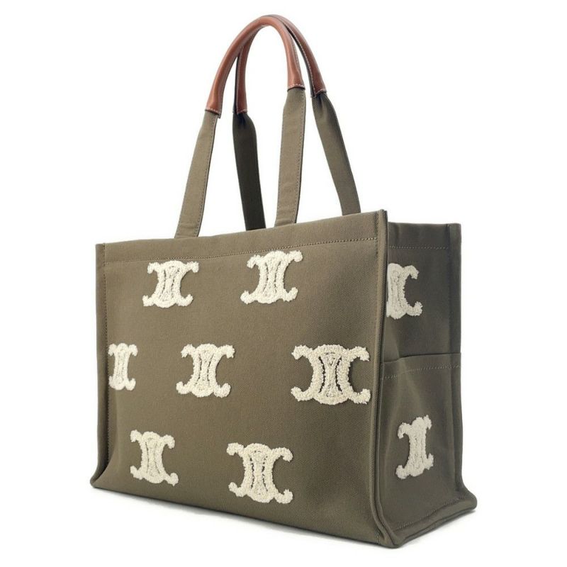 セリーヌ トートバッグ トリオンフ ラージ カバ タイス キャンバス/レザー 19676 CELINE バッグ