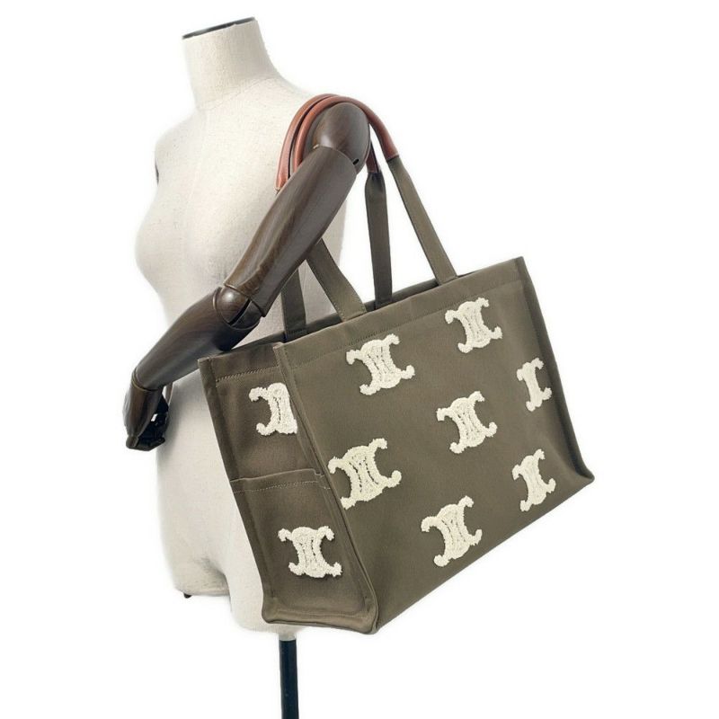 セリーヌ トートバッグ トリオンフ ラージ カバ タイス キャンバス/レザー 19676 CELINE バッグ