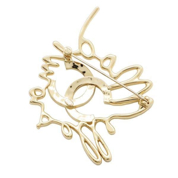 シャネル ブローチ ココマーク GP ラインストーン I24 S ABD431 CHANEL アクセサリー