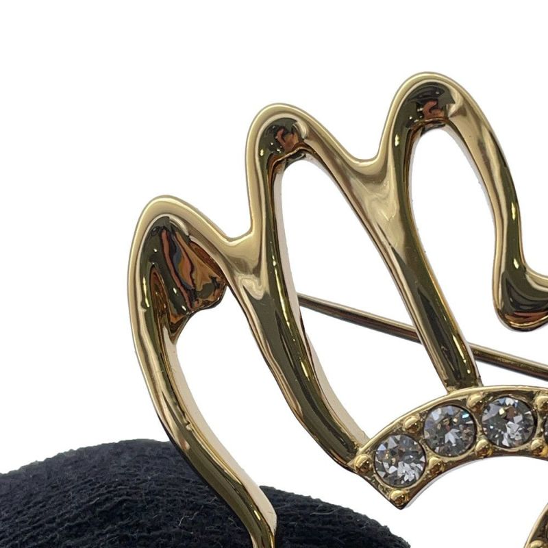 シャネル ブローチ ココマーク GP ラインストーン I24 S ABD431 CHANEL アクセサリー