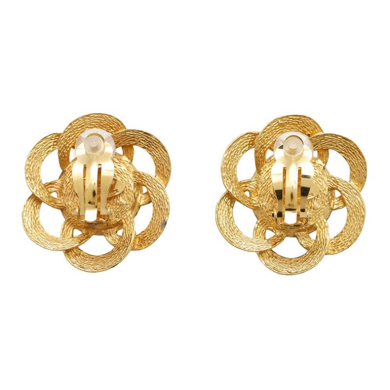 シャネル イヤリング フラワーモチーフ GP CHANEL フェイクパール アクセサリー