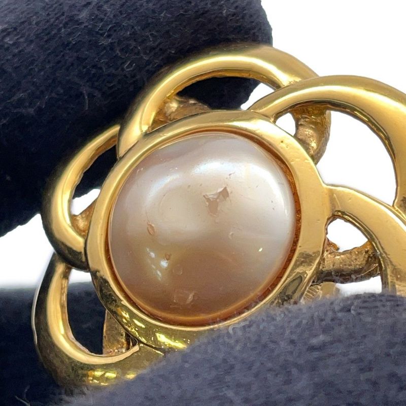シャネル イヤリング フラワーモチーフ GP CHANEL フェイクパール アクセサリー