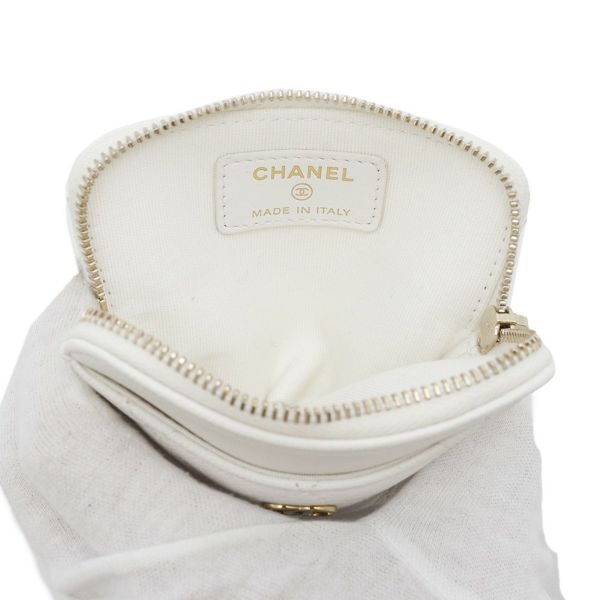 マトラッセ ココマーク クラシック ジップコインパース キャビアスキン AP2061 CHANEL 小銭入れ フラグメントケース  白