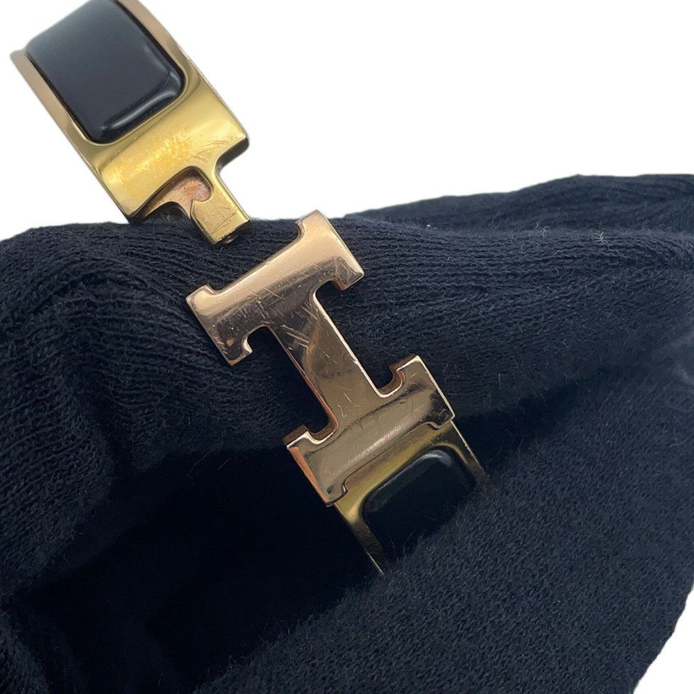 エルメス ブレスレット クリック H クリッククラックPM ブラック/ゴールド金具/ピンクゴールド金具 HERMES 黒