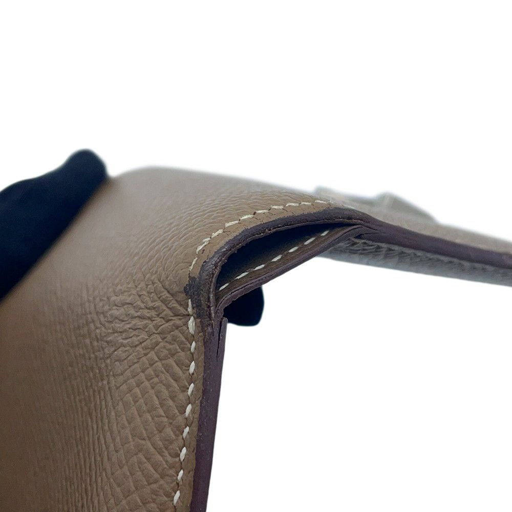 エルメス 三つ折り財布 ベアンコンビネ エトゥープ/シルバー金具 エプソン W刻印 HERMES 財布