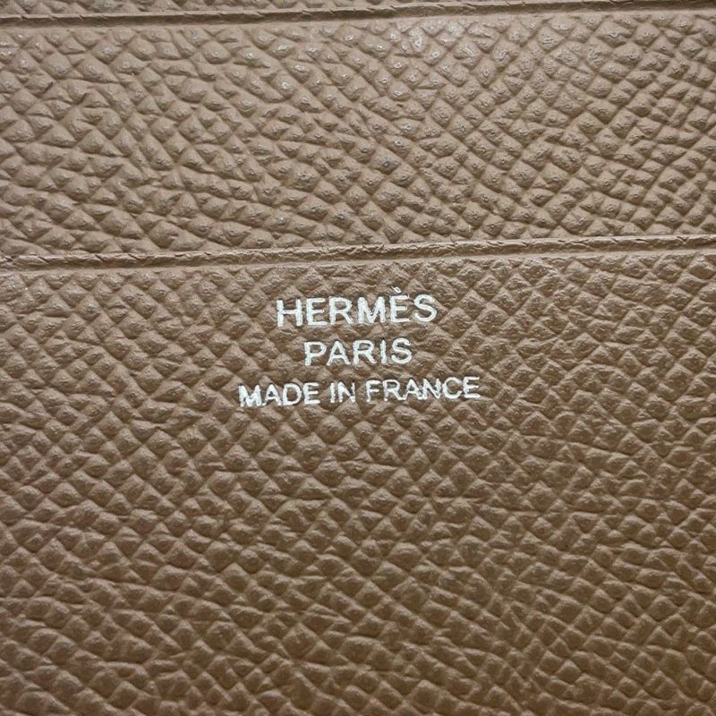エルメス 三つ折り財布 ベアンコンビネ エトゥープ/シルバー金具 エプソン W刻印 HERMES 財布