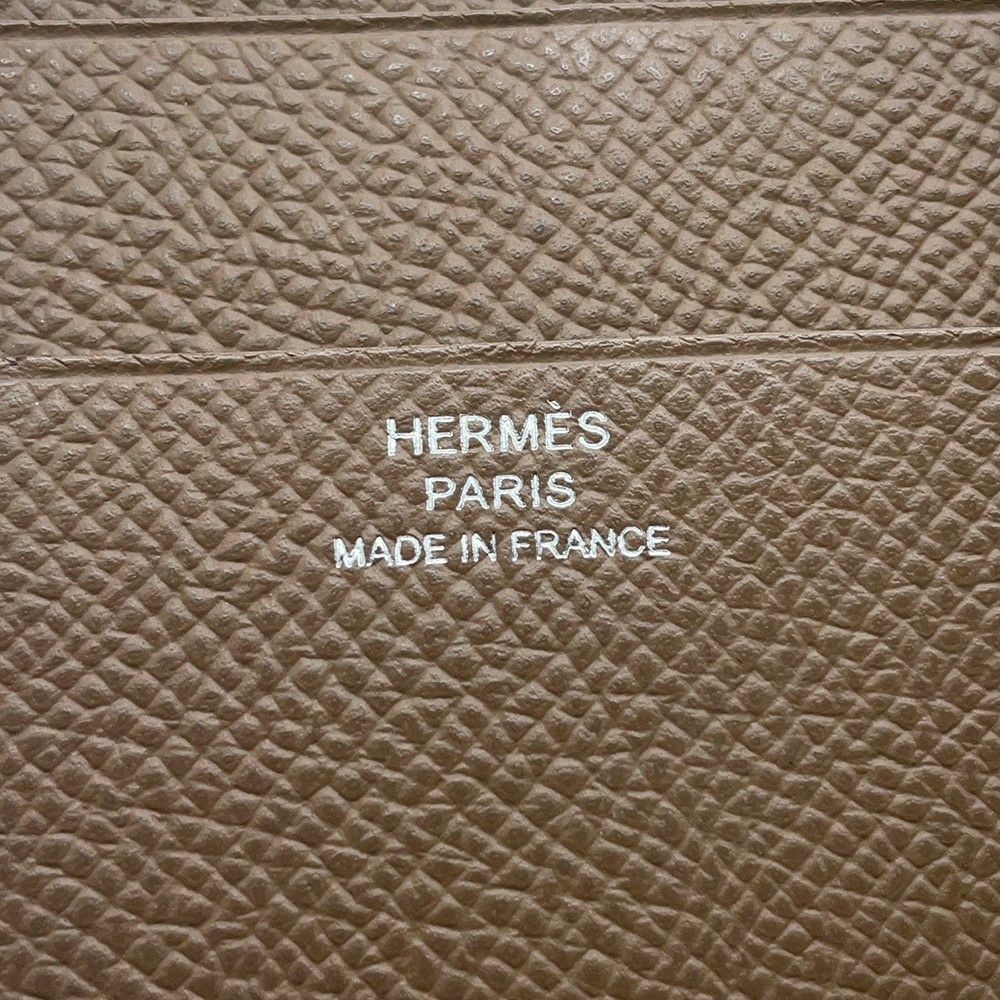 エルメス 三つ折り財布 ベアンコンビネ エトゥープ/シルバー金具 エプソン W刻印 HERMES 財布
