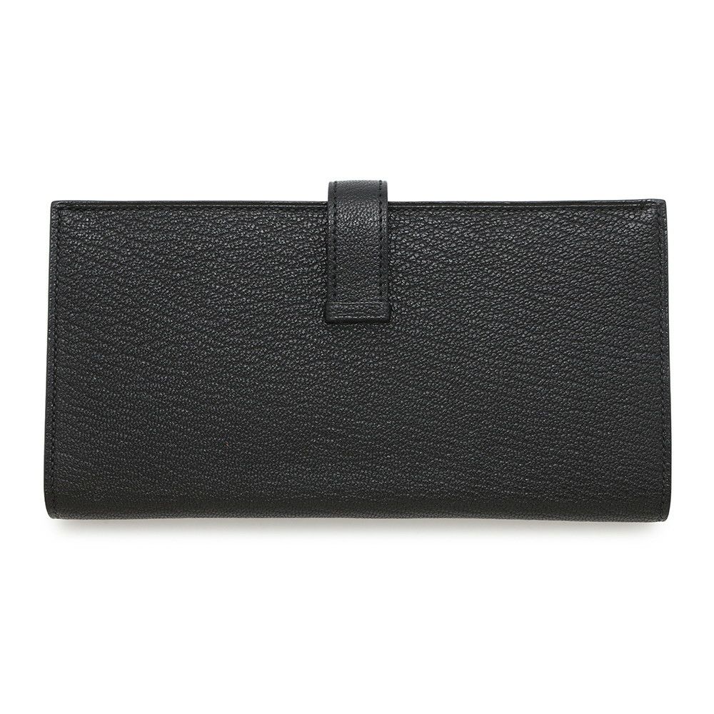 エルメス 長財布 ベアンスフレ ブラック/ゴールド金具 シェブルミゾル U刻印 財布 シェーブル 黒