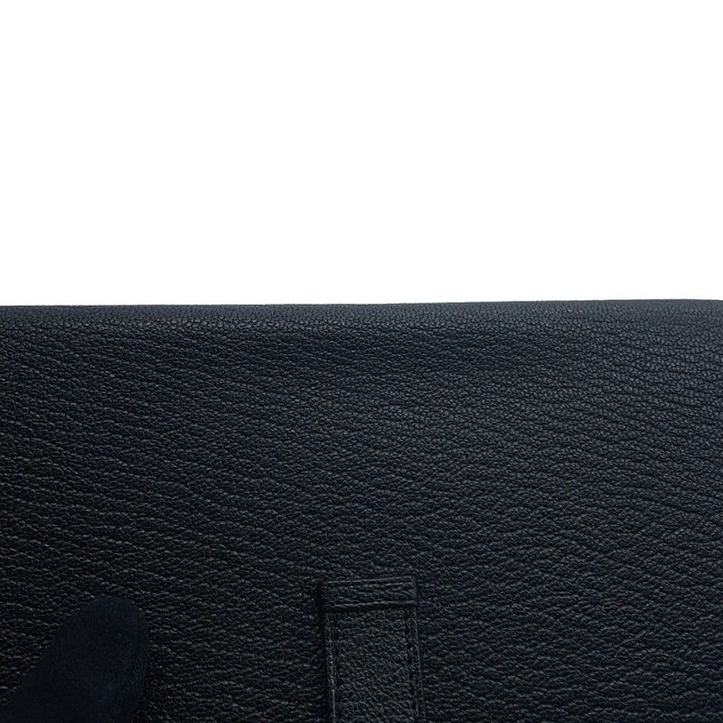 エルメス 長財布 ベアンスフレ ブラック/ゴールド金具 シェブルミゾル U刻印 財布 シェーブル 黒
