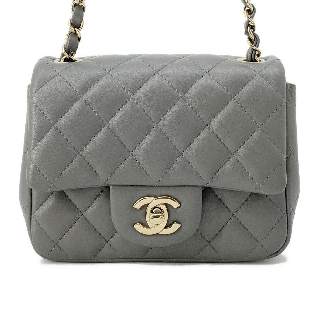 シャネル チェーンショルダーバッグ マトラッセ ココマーク ラムスキン ミニマトラッセ A35200 CHANEL シングルチェーン