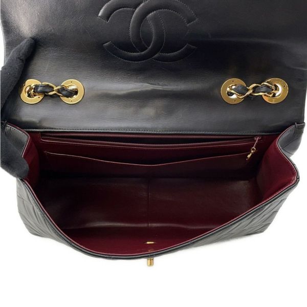 シャネル チェーンショルダーバッグ デカマトラッセ34 ココマーク ラムスキン A01094 CHANEL 黒