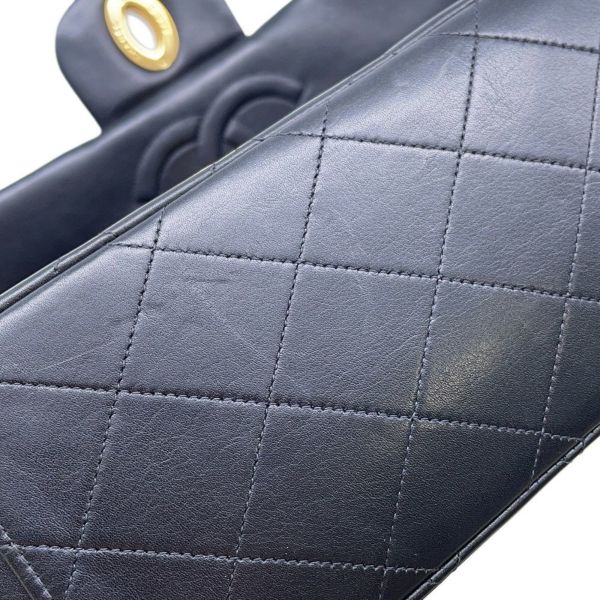 シャネル チェーンショルダーバッグ デカマトラッセ34 ココマーク ラムスキン A01094 CHANEL 黒