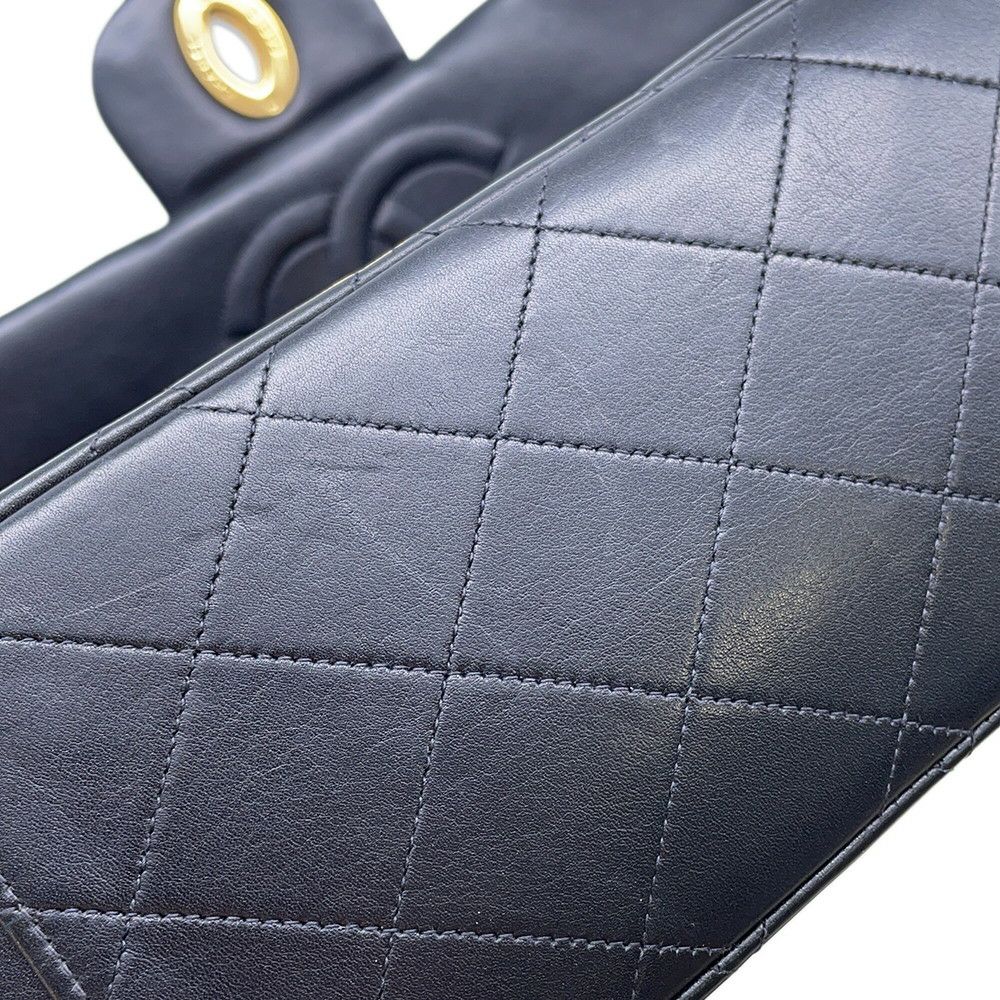 シャネル チェーンショルダーバッグ デカマトラッセ34 ココマーク ラムスキン A01094 CHANEL 黒