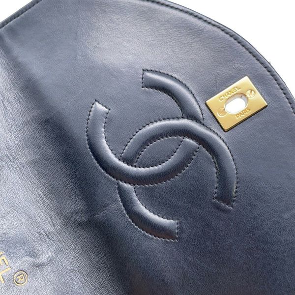シャネル チェーンショルダーバッグ ココマーク マトラッセ ラムスキン CHANEL バッグ 黒