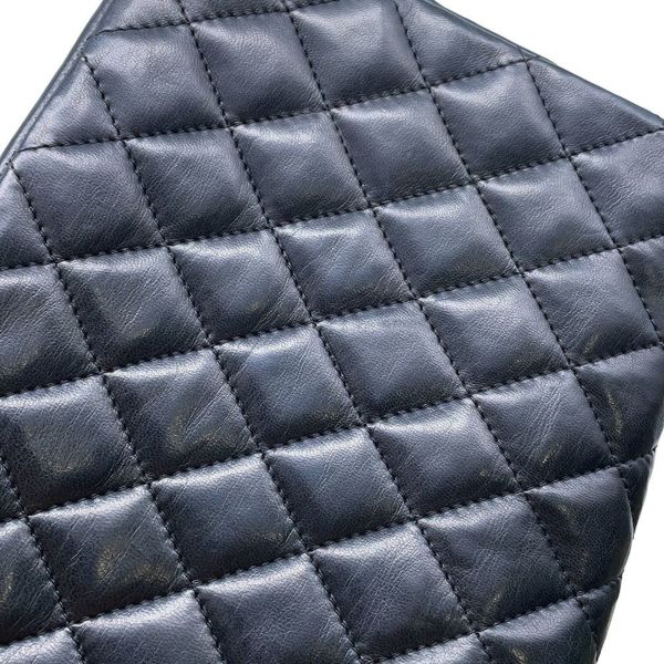 シャネル チェーンショルダーバッグ ココマーク マトラッセ ラムスキン CHANEL バッグ 黒