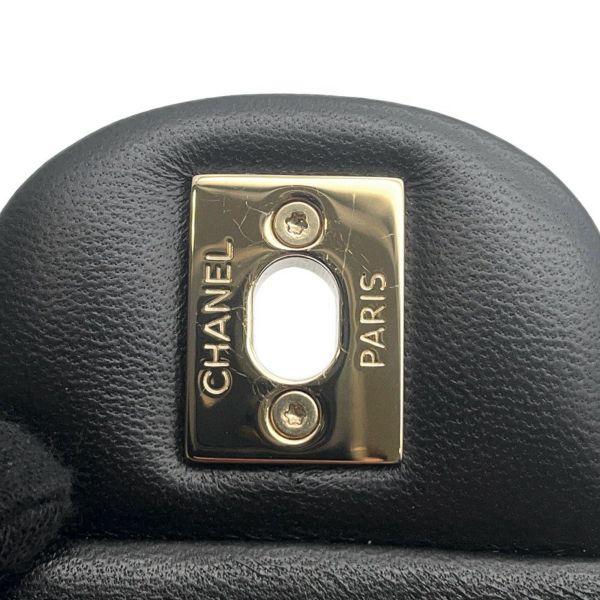 シャネル チェーンショルダーバッグ ココマーク マトラッセ ラムスキン A69900 CHANEL ミニ フラップ バッグ 黒