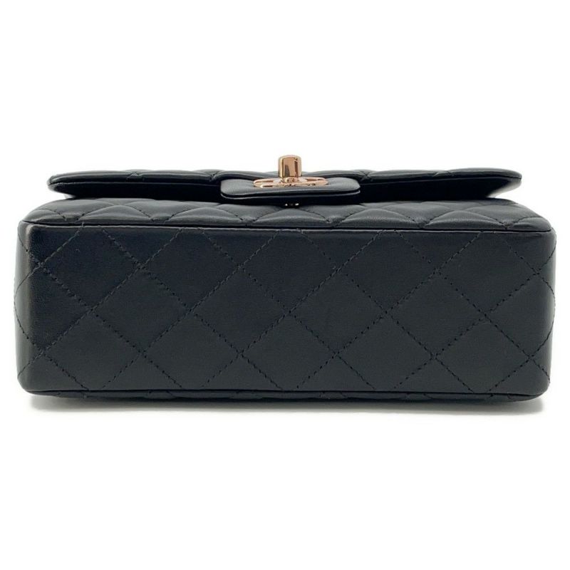 シャネル チェーンショルダーバッグ ココマーク マトラッセ ラムスキン A69900 CHANEL ミニ フラップ バッグ 黒