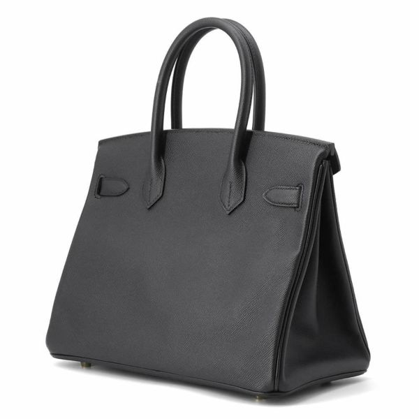 エルメス バーキン30 ブラック/ゴールド金具 ヴォーエプソン D刻印 HERMES Birkin 黒