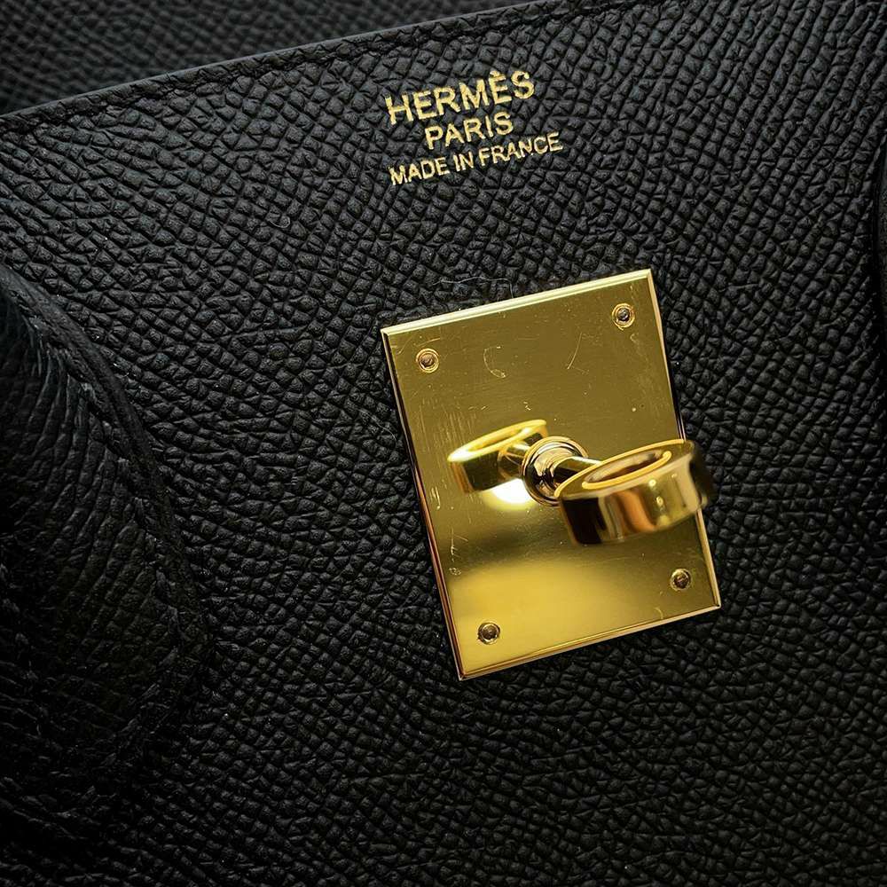エルメス バーキン30 ブラック/ゴールド金具 ヴォーエプソン D刻印 HERMES Birkin 黒