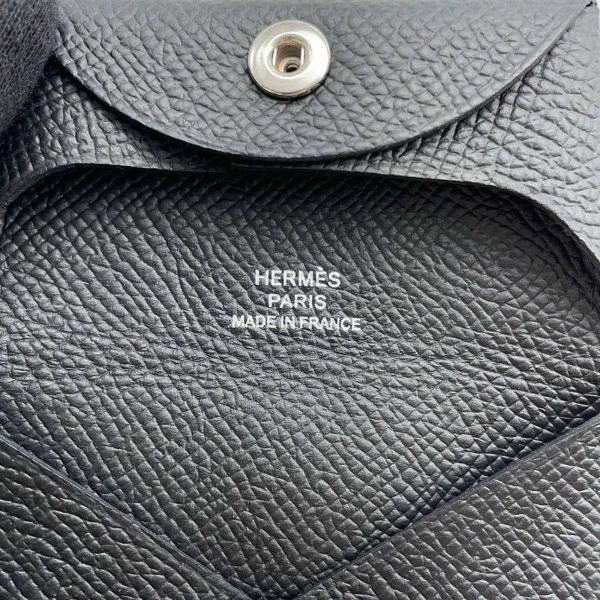 エルメス コインケース バスティア エトゥープ ヴォーエプソン B刻印 HERMES 黒