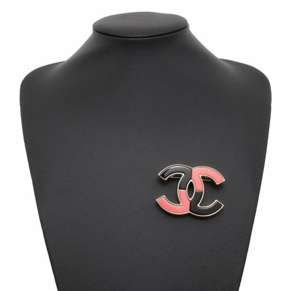 シャネル ブローチ ココマーク バイカラー メタル B23 C AB9784 CHANEL アクセサリー 黒