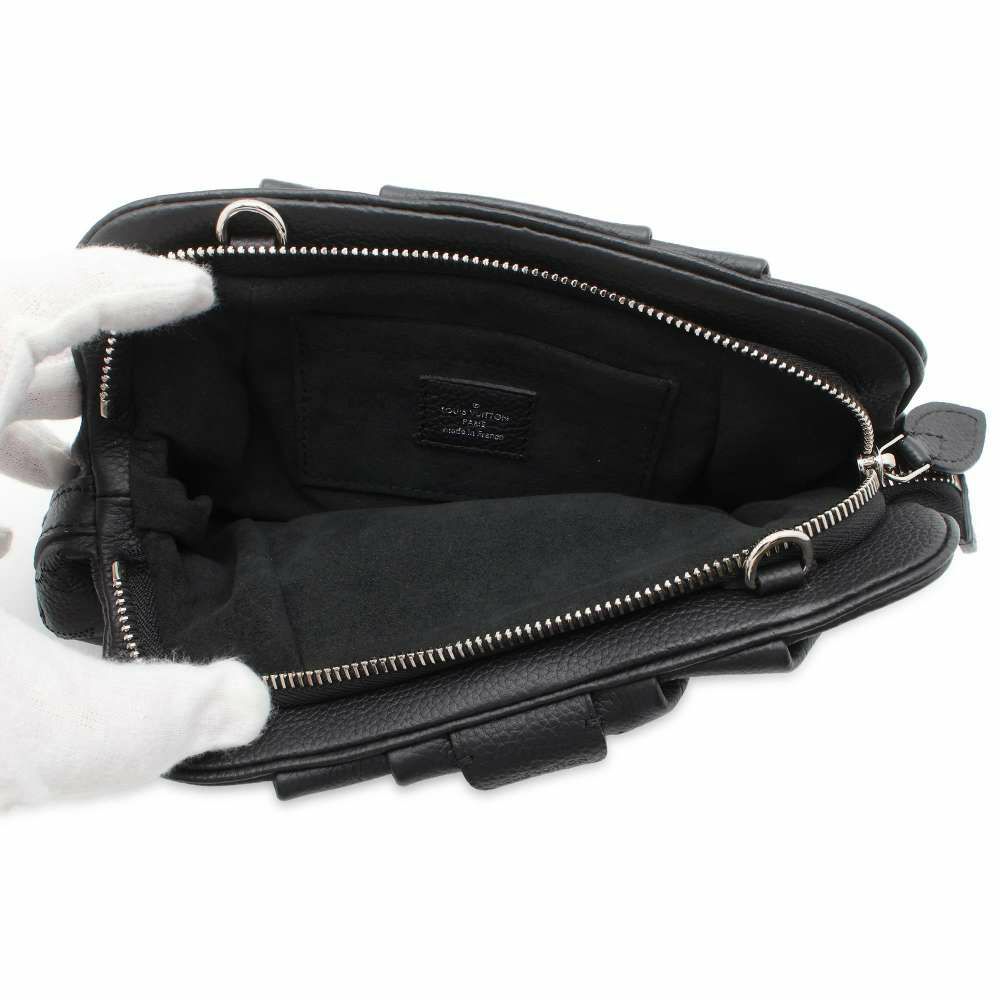 ルイヴィトン ショルダーバッグ モノグラム・マヒナ スカラ・ミニ M80093 LOUIS VUITTON ブラック 黒 クラッチバッグ