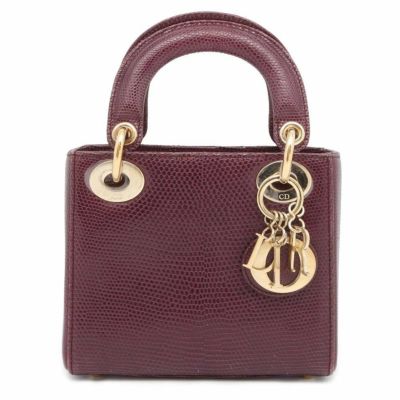 クリスチャン・ディオール ハンドバッグ レディディオール ミニ リザード Christian Dior 2way 安心保証