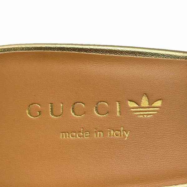 グッチ サンダルアディダス コラボ GG ロゴ スライド レディースサイズ38 1/2 722445 GUCCI Adidas 靴 黒