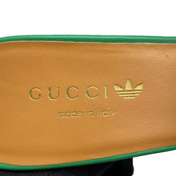 グッチ サンダル アディダス コラボ GG ロゴ スライド レディースサイズ38 722445 GUCCI Adidas 靴 白